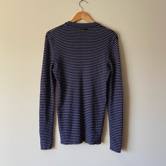 NWOT Diesel Black Gold Striped Wool Sweater - Picture 2 of 11